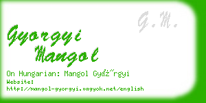 gyorgyi mangol business card